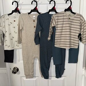 Modern Moments Kids Matching Set - Blue, Beige, and Cream 4 sets